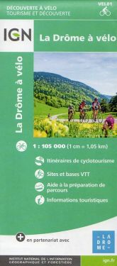 La Drôme à Vélo cyclocarte 1:100.000  