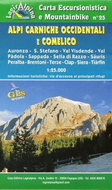 Alpi Carniche Occidentali e Comelico f.25 1:25.000