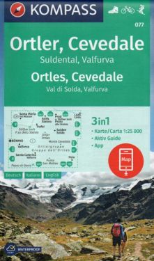 Ortles, Cevedale, Val di Solda, Valfurva 1:25.000