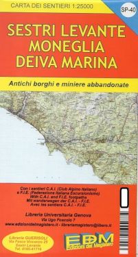Sestri Levante, Moneglia, Deiva Marina  f.SP40 1:25.000