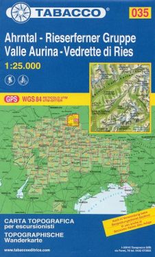 Valle Aurina, Vedrette di Ries 1:25.000