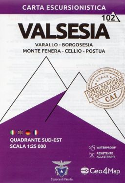 Valsesia, Varallo, Borgosesia - Quadrante Sud-Est 1:25.000 (102)