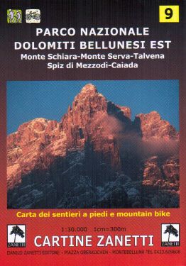 Parco Nazionale Dolomiti Bellunesi Est 1:30.000