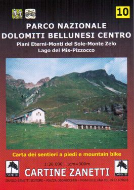 Parco Nazionale Dolomiti Bellunesi Centro 1:30.000